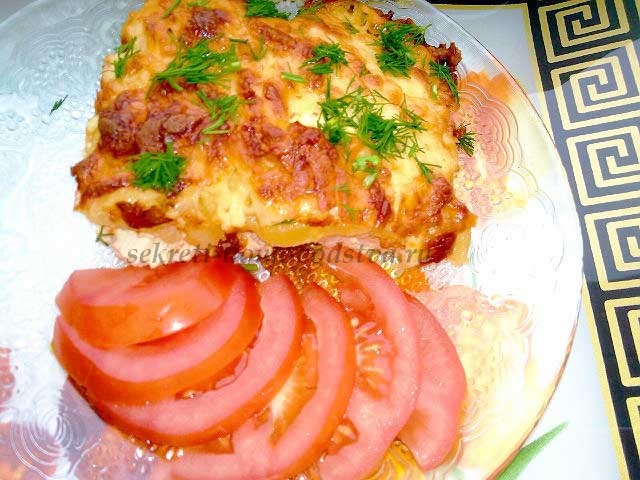 Картопля по-французьки з куркою — рецепт в духовці