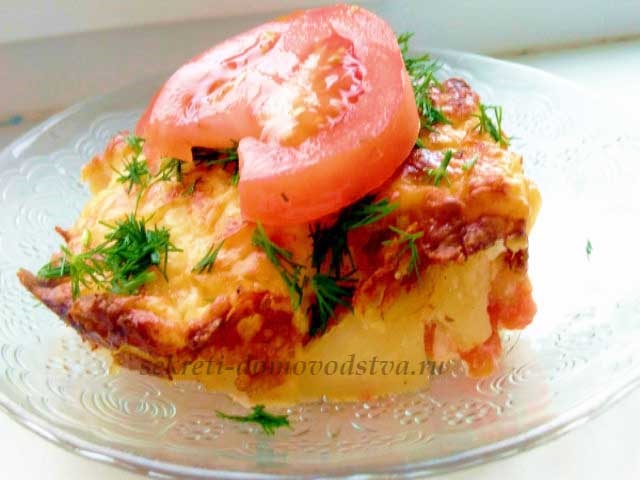 Картопля по-французьки з куркою — рецепт в духовці
