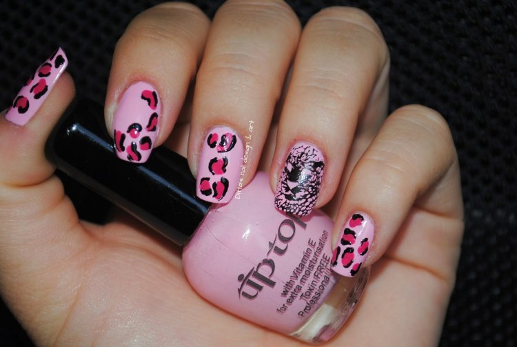 Ногти с Pink Panther